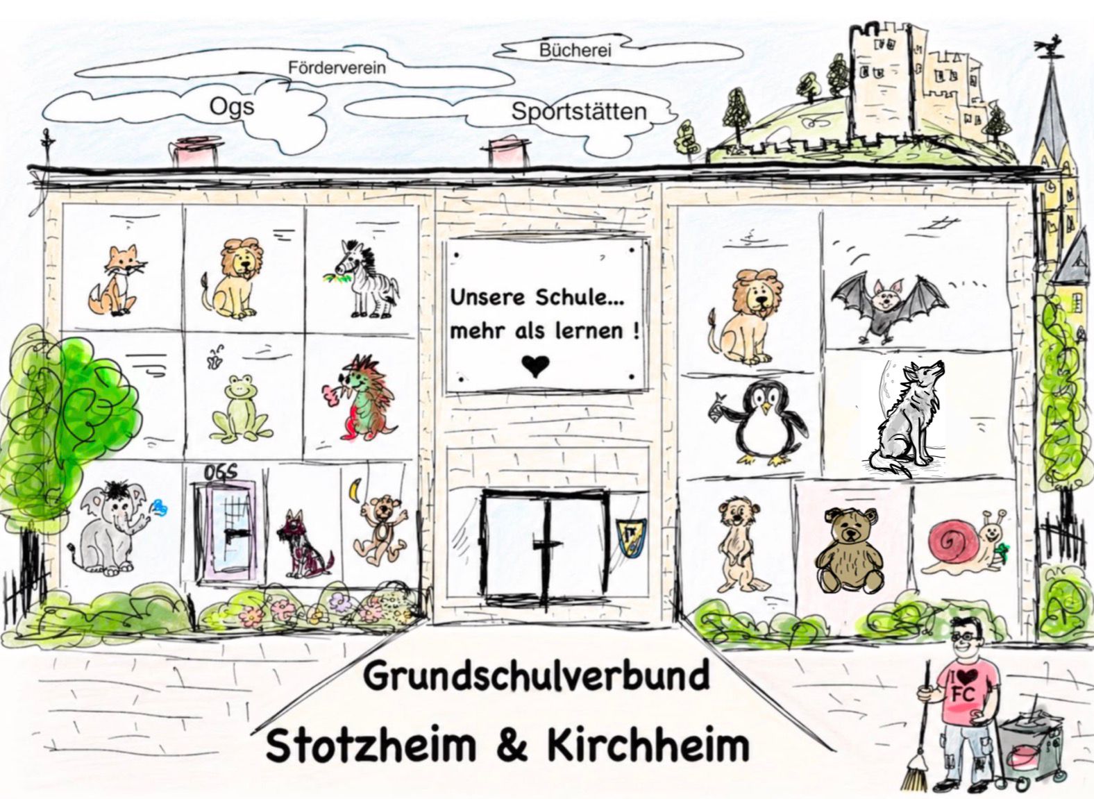Illustration Schule an der Hardtburg